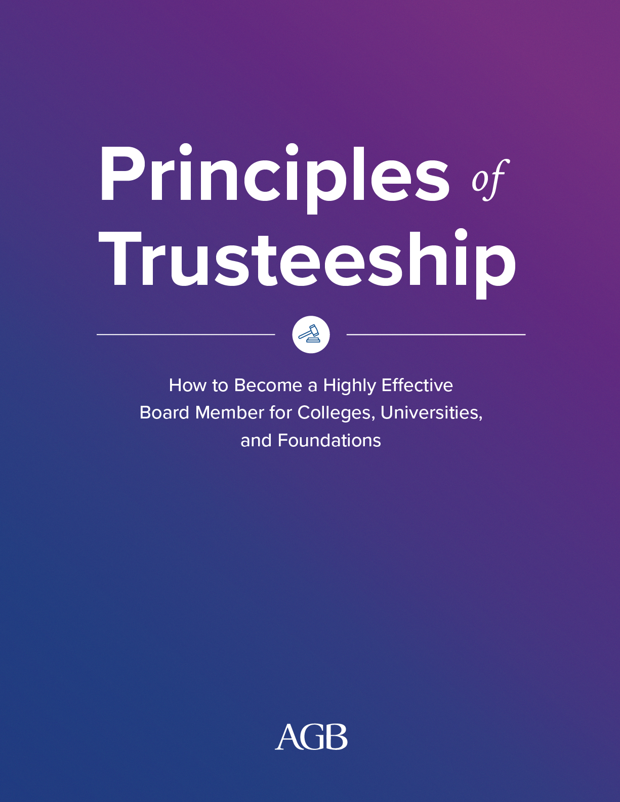 Principles of Trusteeship Guide Cover