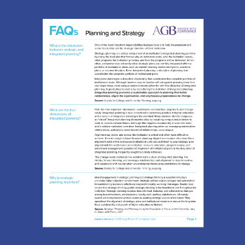 AGB FAQs Planning & Strategy