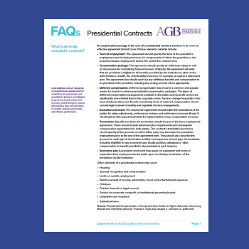 AGB FAQs Presidential Contracts
