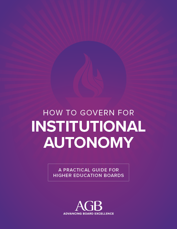 Cover page: How to Govern for Institutional Autonomy